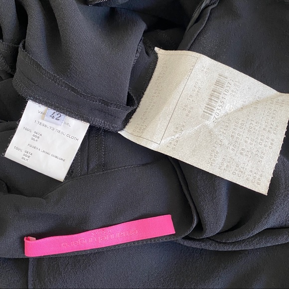 emanuel ungaro black sequin silk drape dress - Picture 10 of 10